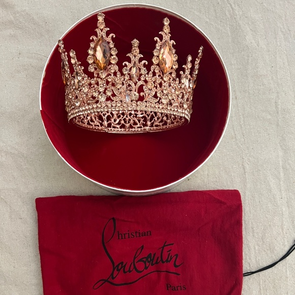 Beautiful Rose Gold Rhinestones Crown main image 13